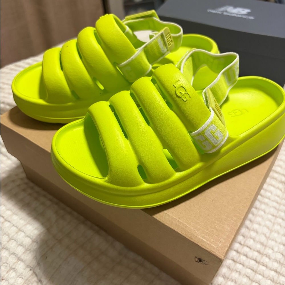 UGG Kids Bright Yellow Sandals